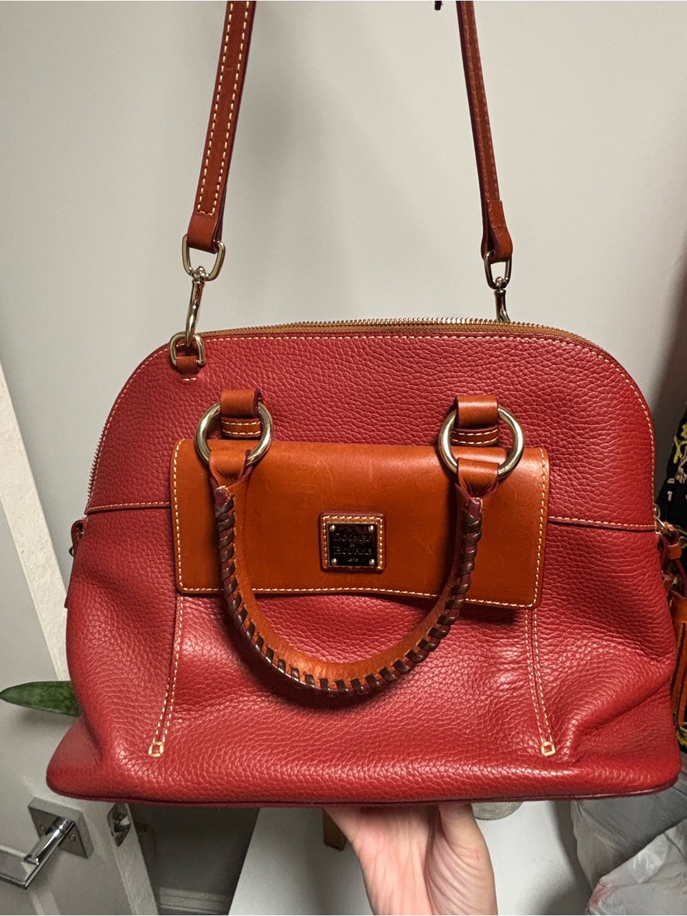 Dooney & Bourke Pebble Leather Aubrey Satchel